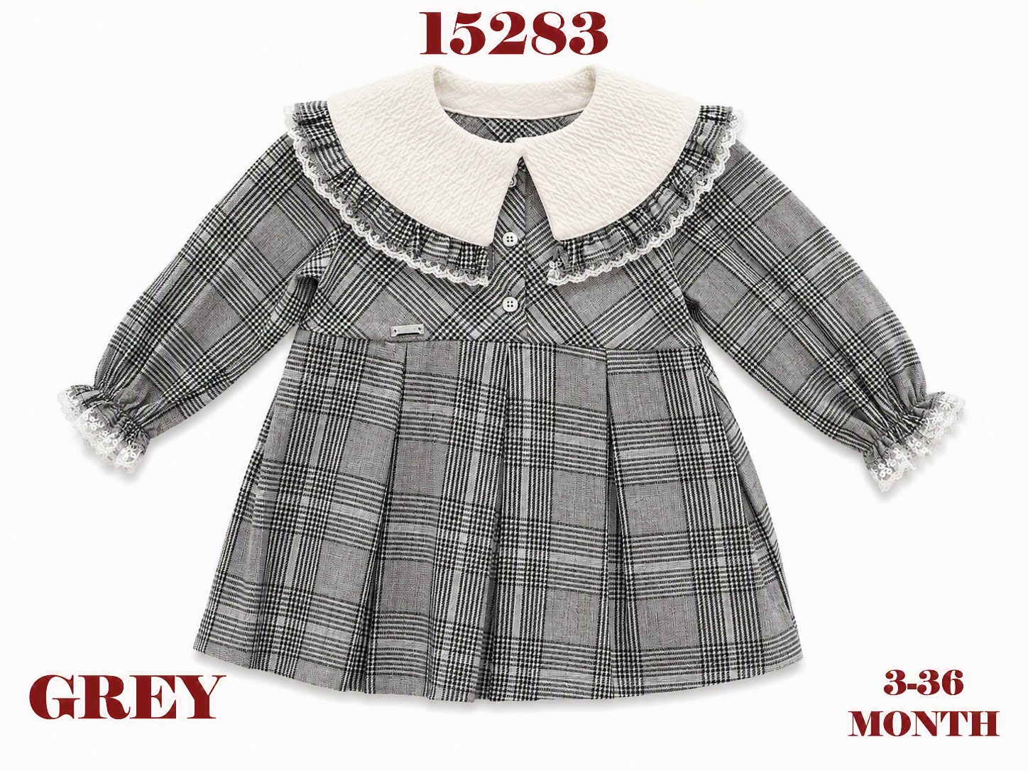 BABYDOLA-15283 *30 ELBİSE GREY 5'Lİ