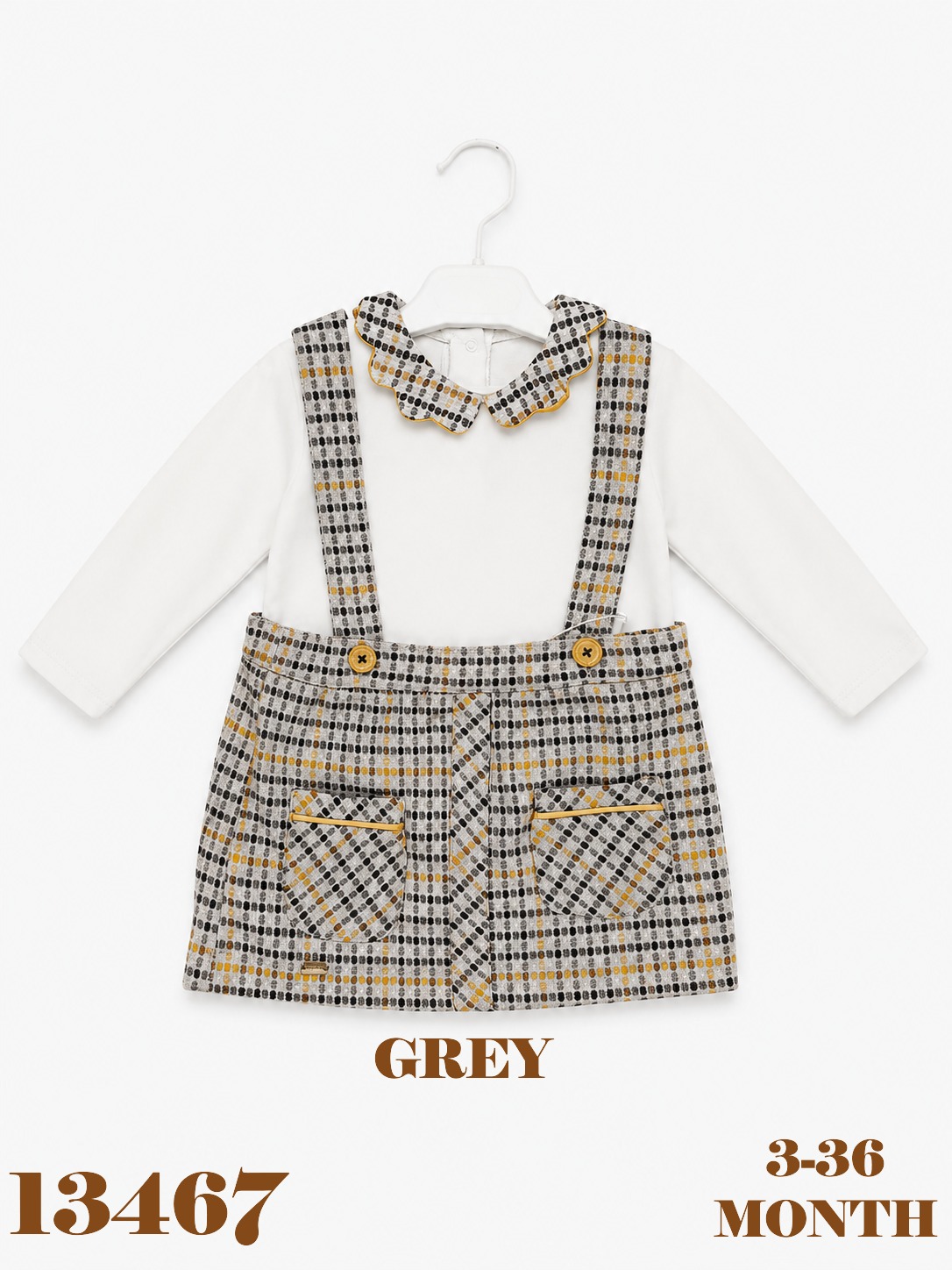 BABYDOLA-13467 ELBİSE GREY 5 Lİ