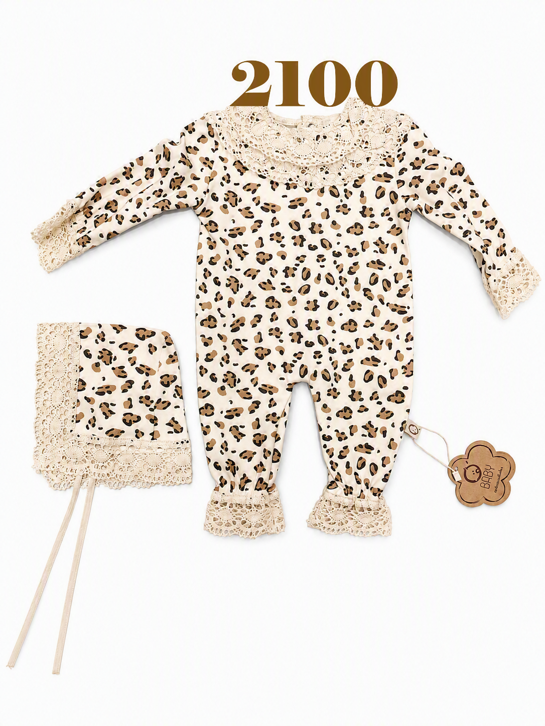 OBABY-2100 DANTELLİ LEOPARLI TULUM 0/6 3'LÜ