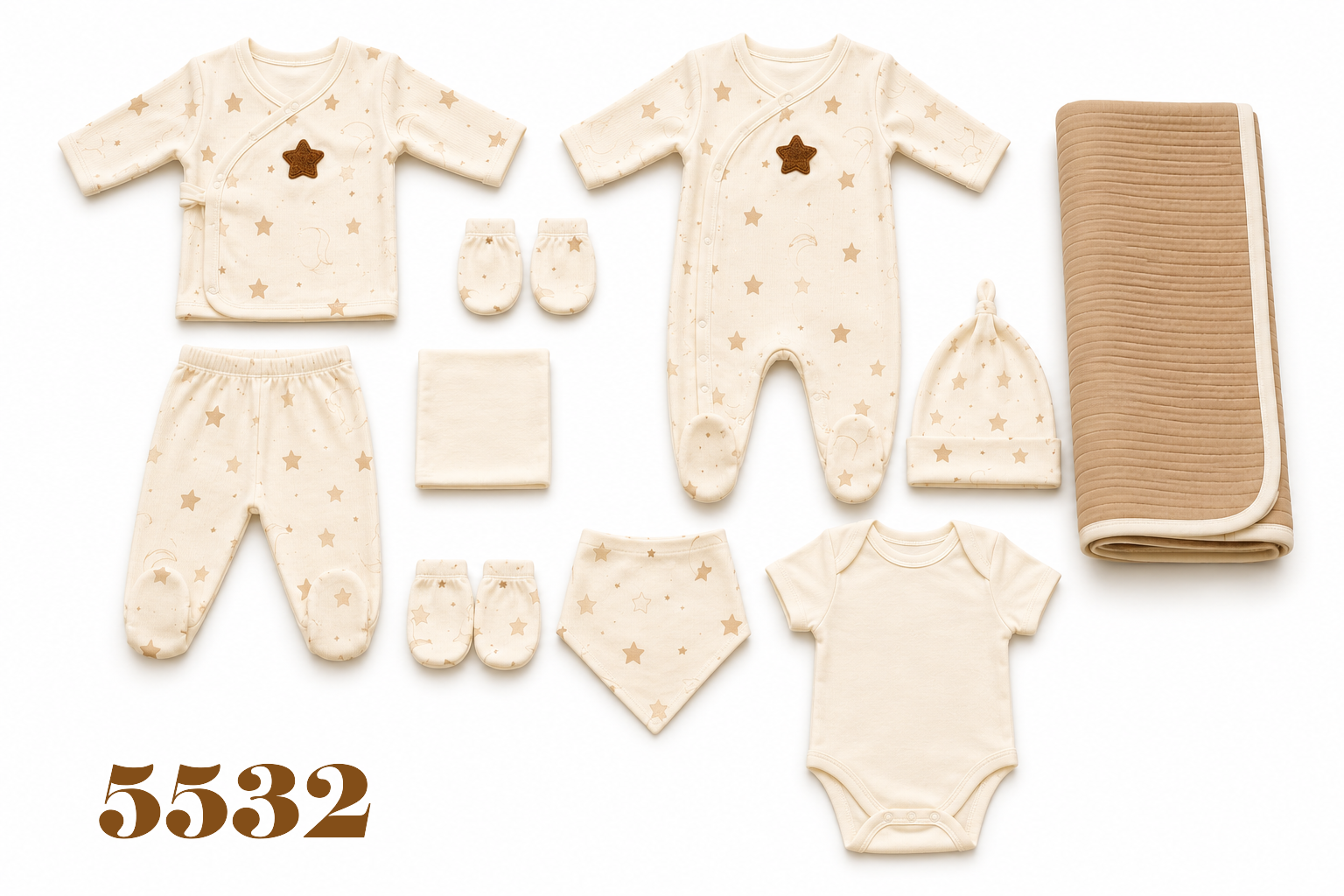 BEGİ-5532 ZIBIN SET 10LU YILDIZ DESEN
