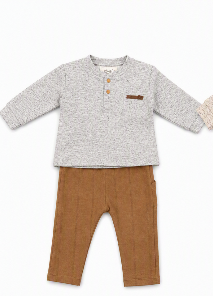 JOVİEL-577 BEBE 2 Lİ SET KAHVE