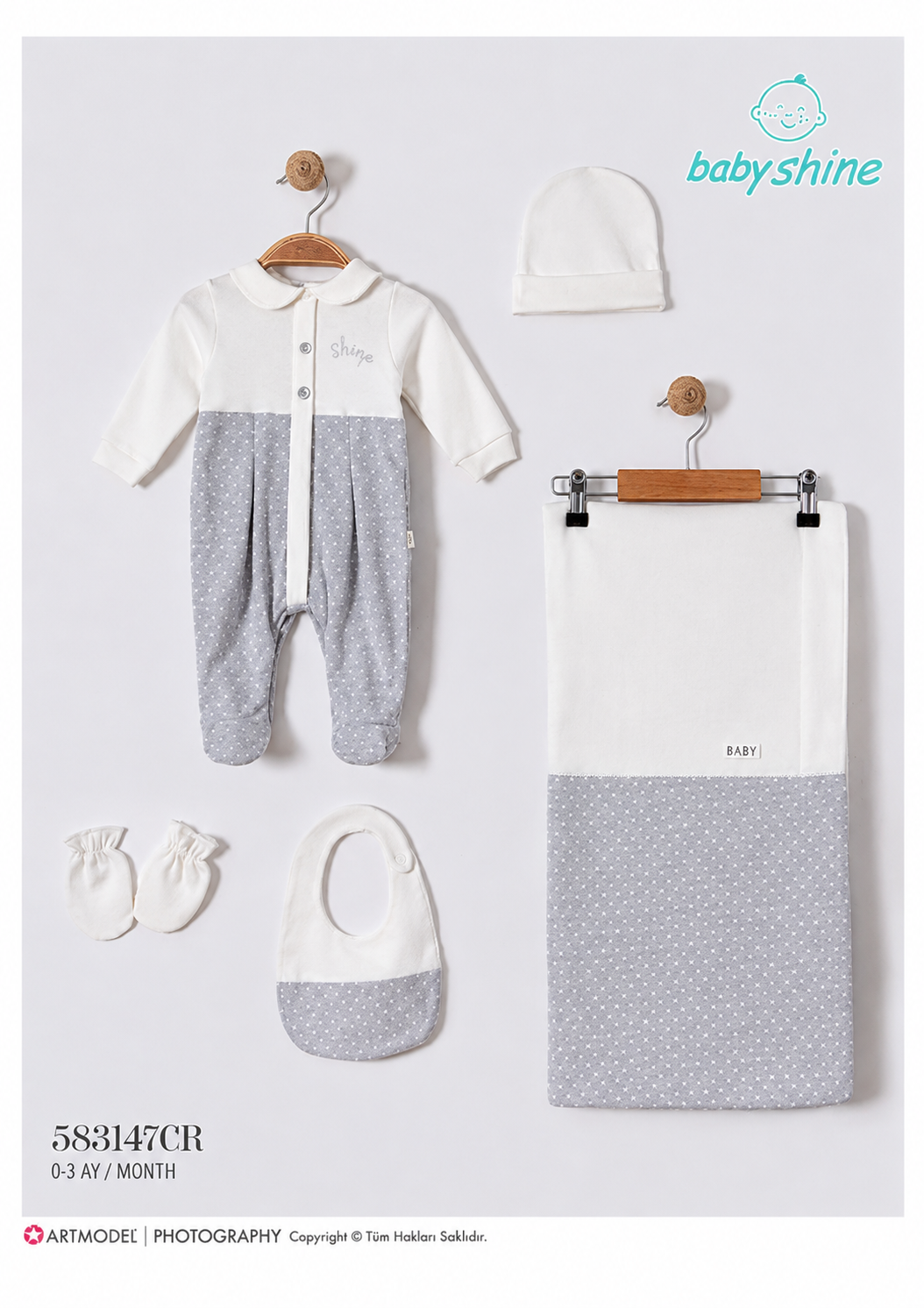 GENTLE-583147 SET 5Lİ ZIBIN CREAM