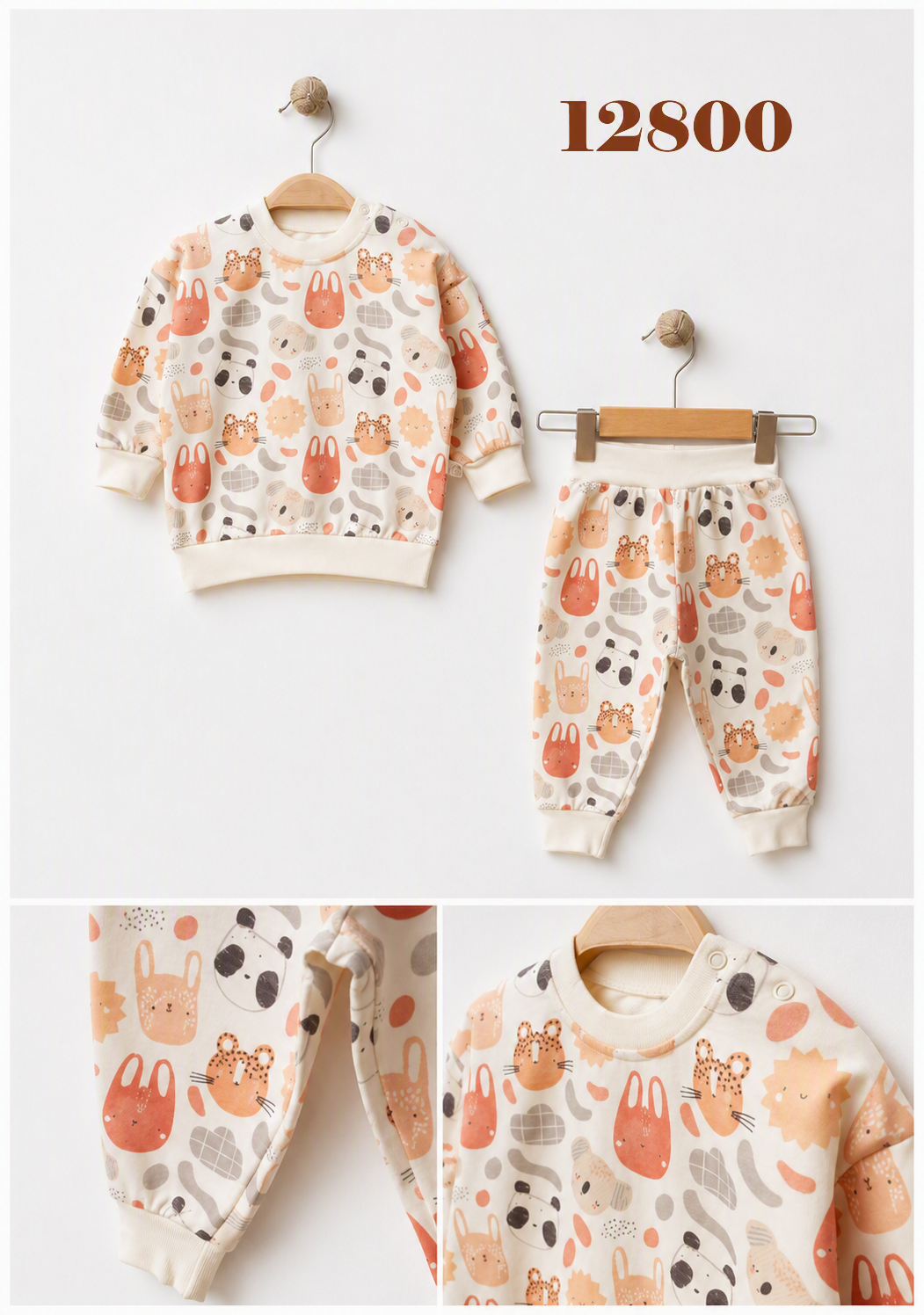OBABY-12800 PANDALI 2Lİ TAKIM 4LÜ