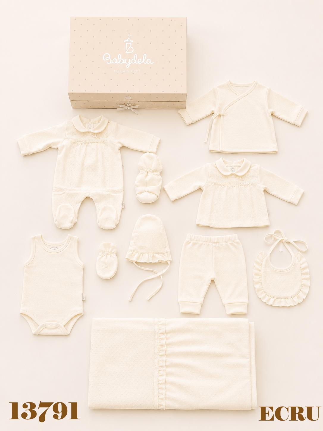 BABYDOLA-13791 HOLA 10 ZIBIN SET EKRU ***KAMPANYA***
