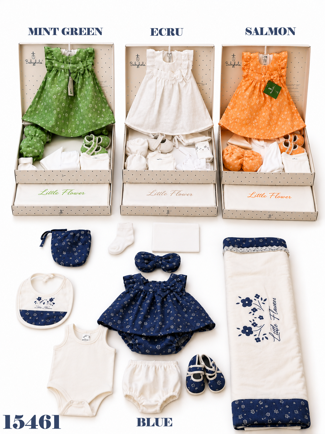 BABYDOLA-15461 HOLA ZIBIN SET 10'LU ECRU