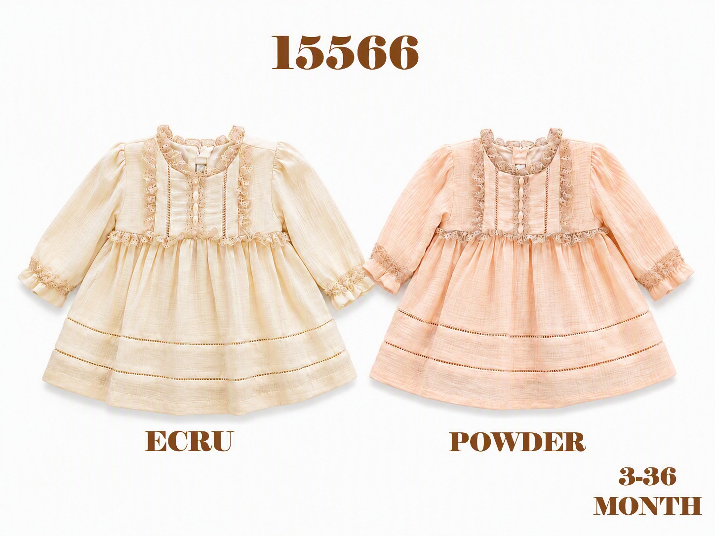 BABYDOLA-15566 ELBİSE POWDER 5'Lİ