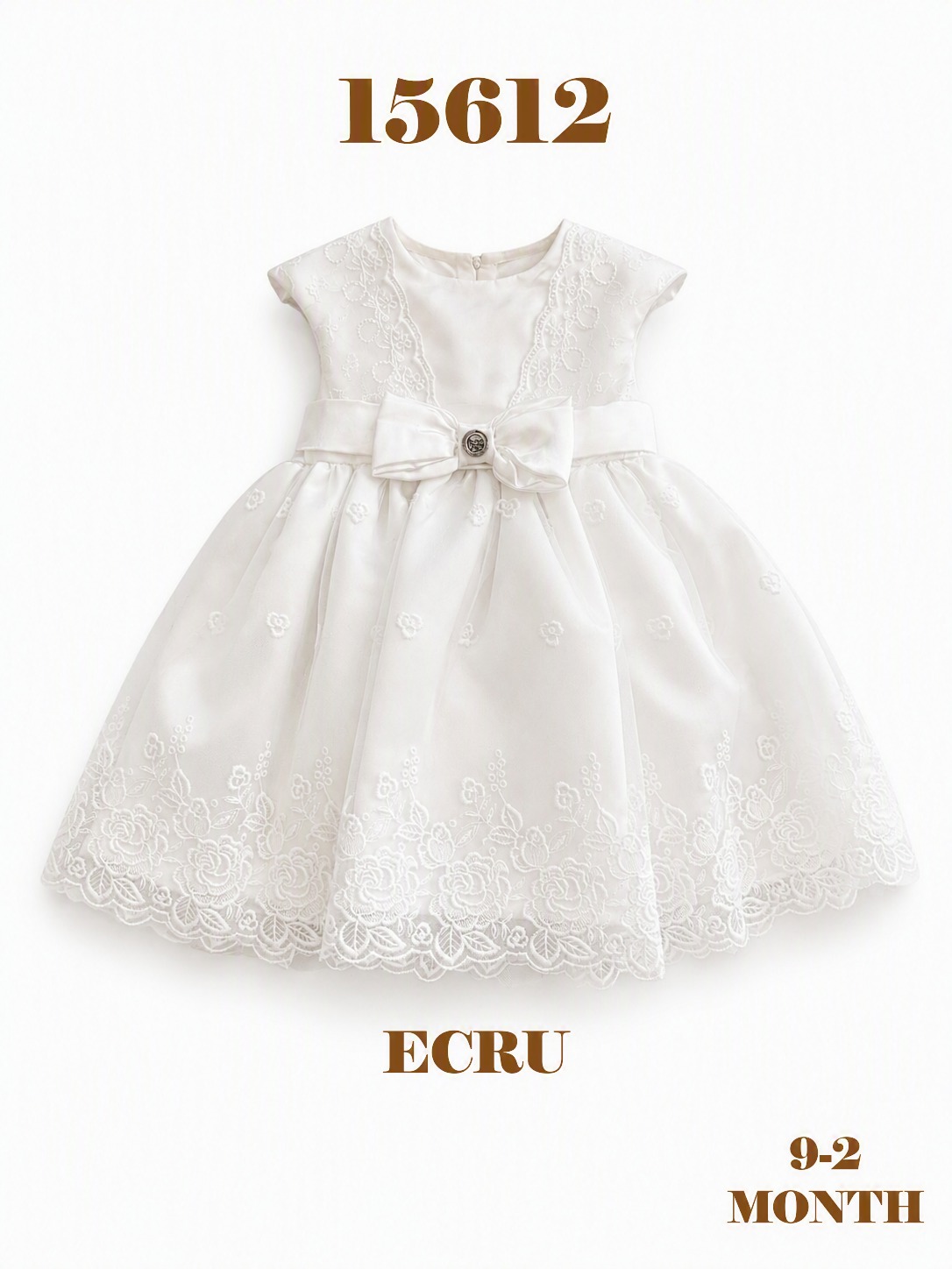 BABYDOLA-15612 *10 ELBİSE ECRU 5'Lİ