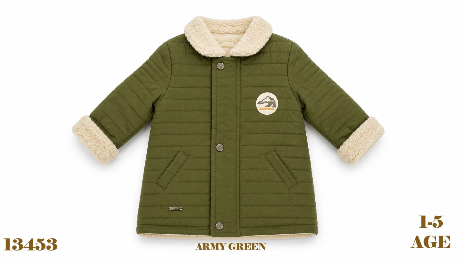 BABYDOLA-13453 CEKET ARMY GREEN 5 Lİ*KAMPANYALI*