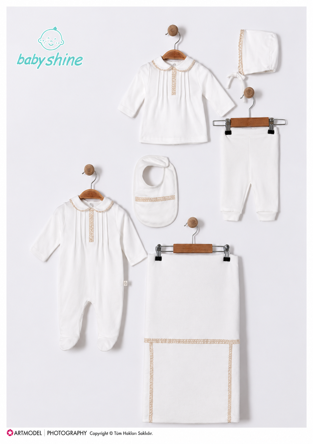 GENTLE-583110 SET 5Lİ  ZIBIN CREAM