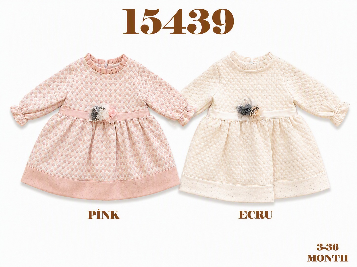 BABYDOLA-15439 *20 ELBİSE PİNK 5'Lİ