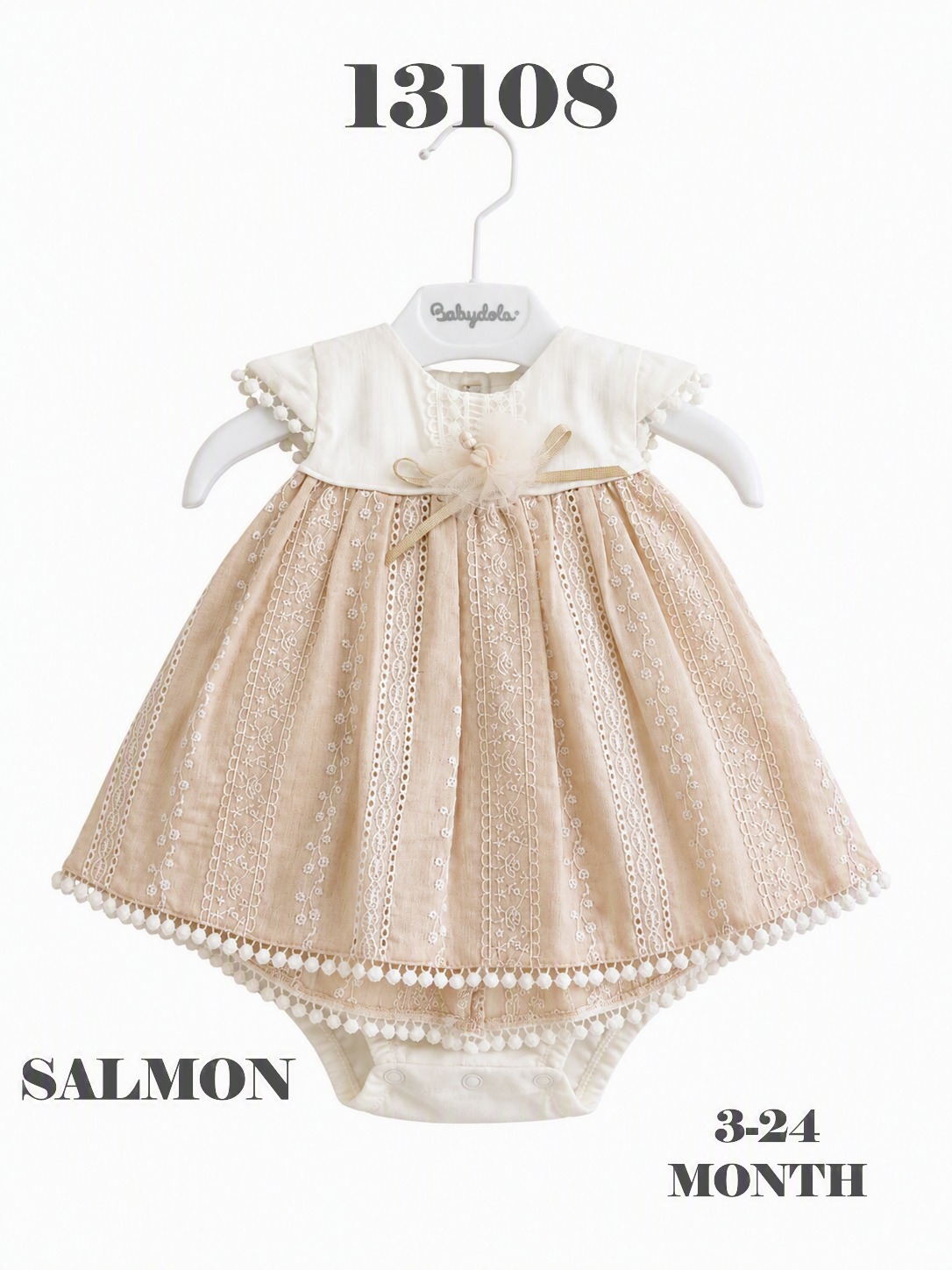 BABYDOLA-13108 ELBİSE 5'Lİ-SALMON