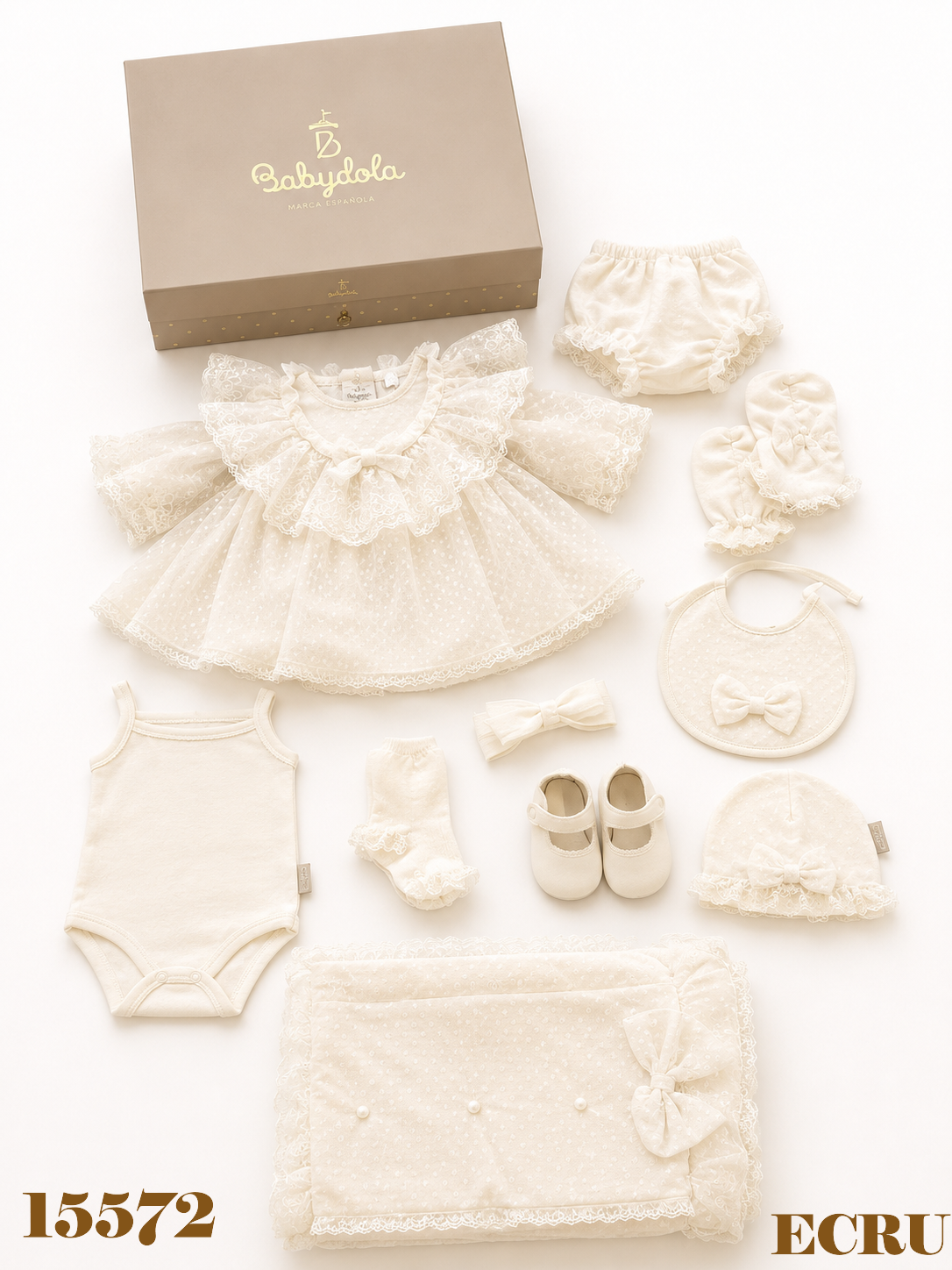 BABYDOLA-15572 10'LU ZIBIN SET-ECRU ***KAMPANYA***