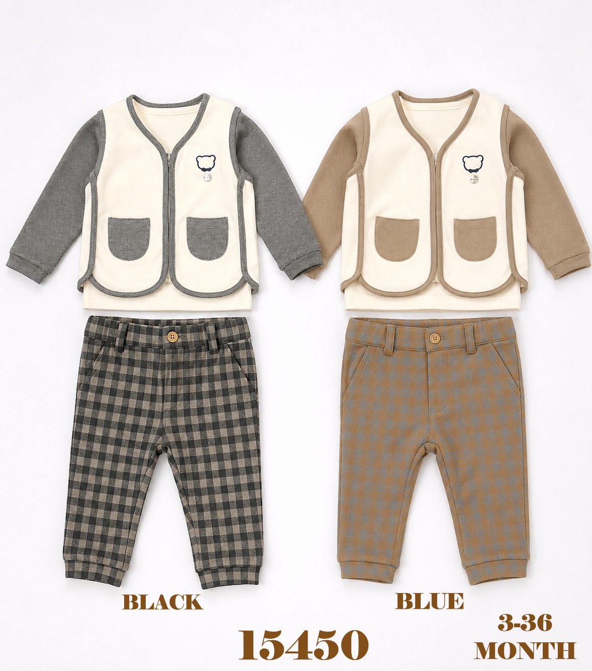 BABYDOLA-15450 3'LÜ TAKIM BLACK 5Lİ