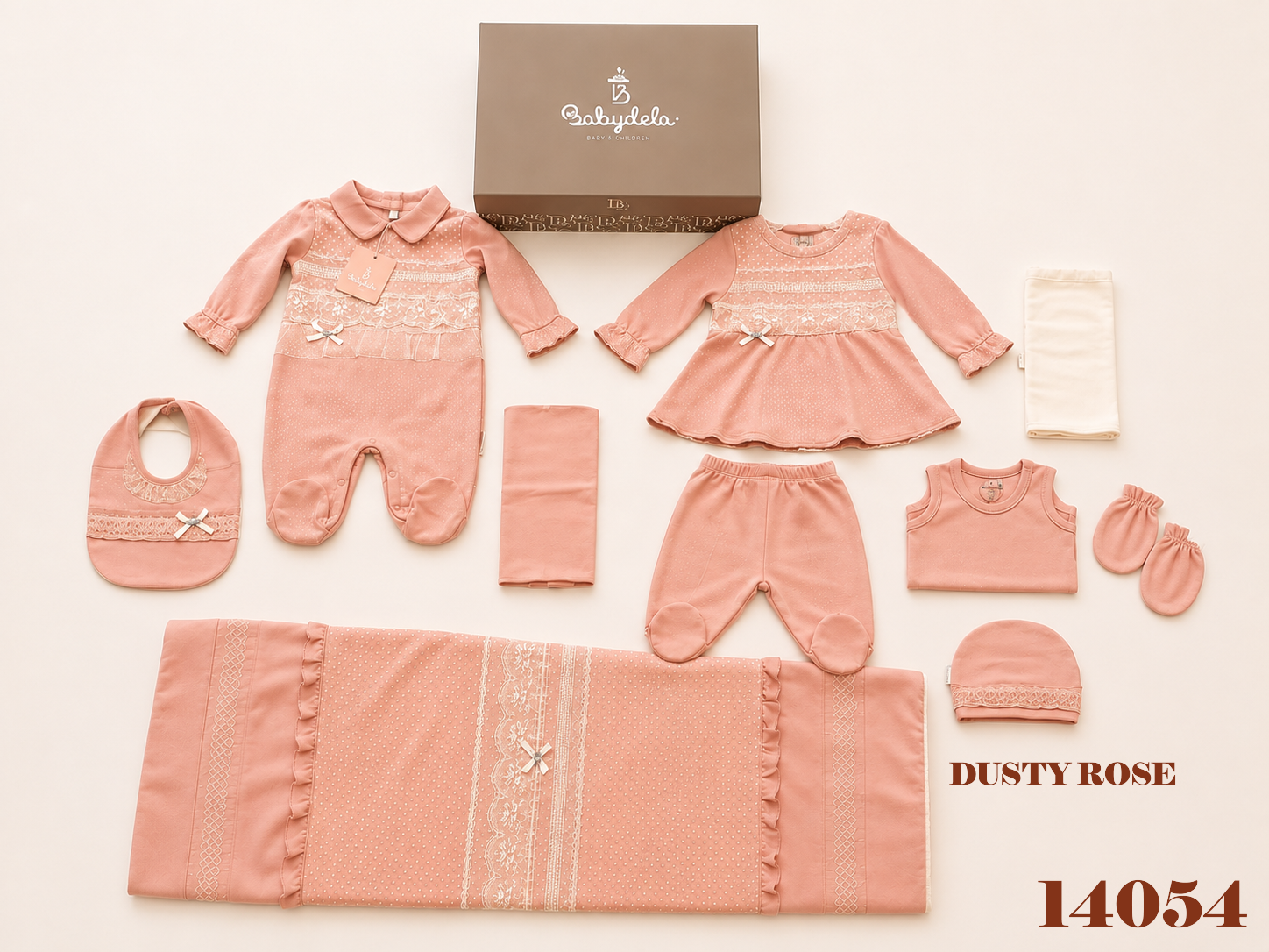 BABYDOLA-14054 SET 10'LU DUSTY ROSE ***KAMPANYA***