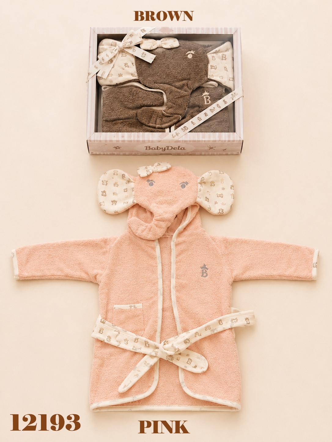 BABYDOLL-12193 KUTU BORNOZ 4'LÜ-SALMON ***KAMPANYA***