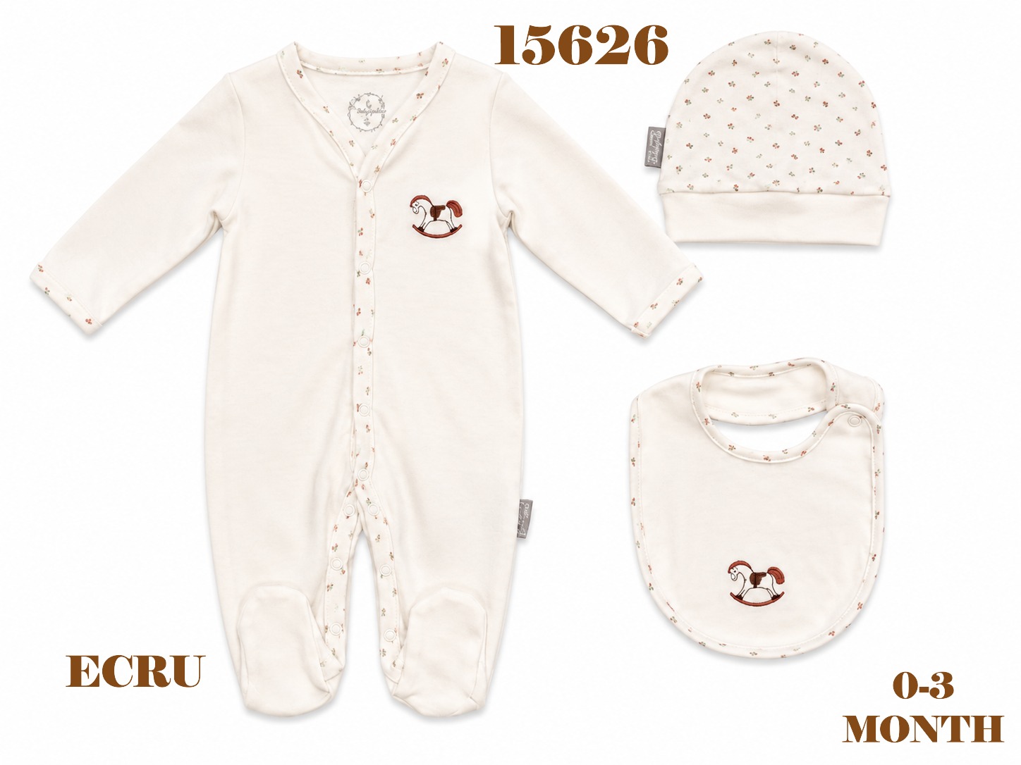 BABYDOLA-15626 *10 TULUM 3'LU SET ECRU ATLI