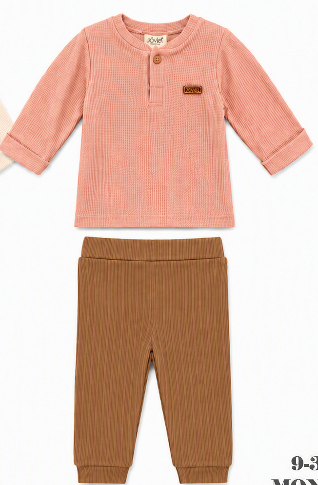 JOVİEL-102 BEBE 2 Lİ SET KAHVE