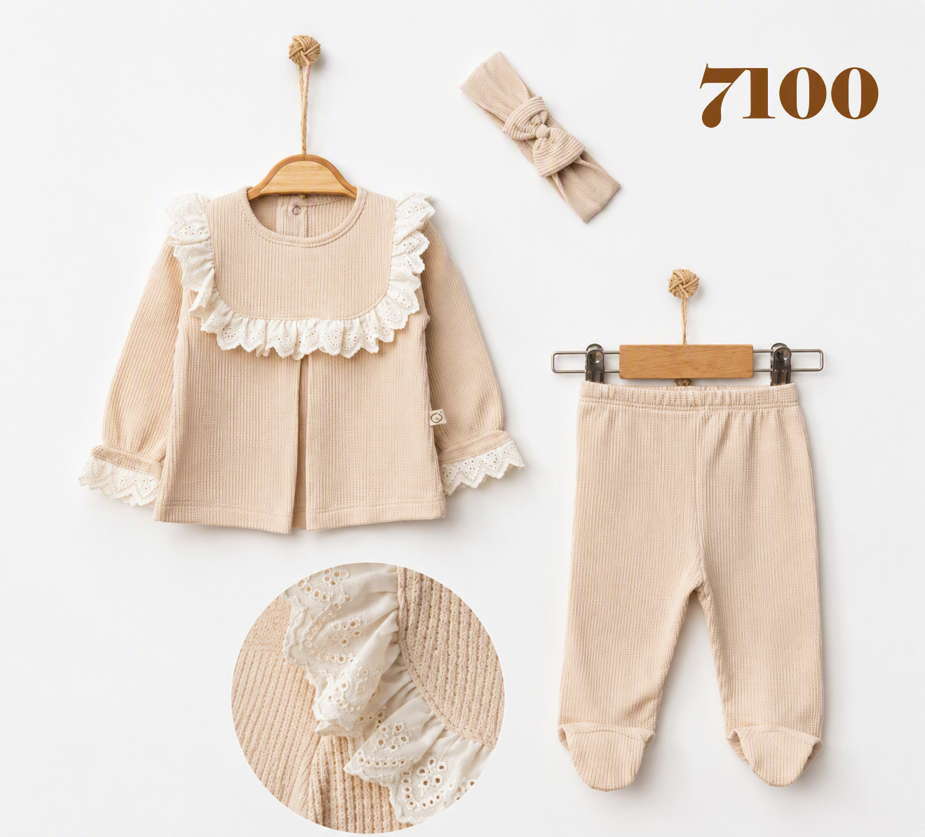 OBABY-7100 WAFFLE FİSTOLU 3'LÜ ZBN SET 0/3 3'LÜ