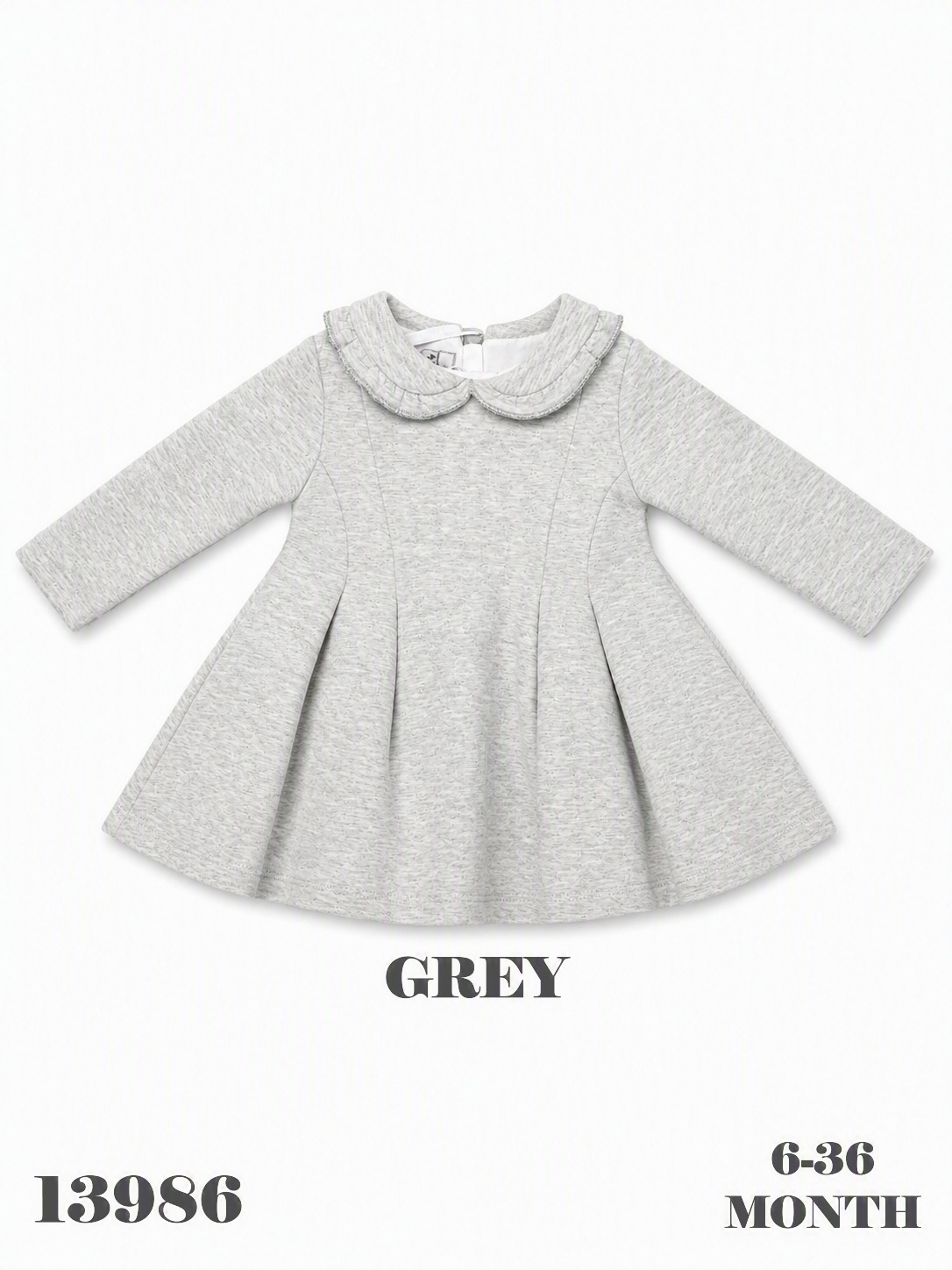 BABYDOLA-13986 ELBİSE GREY 5'Lİ *KAMPANYALI*