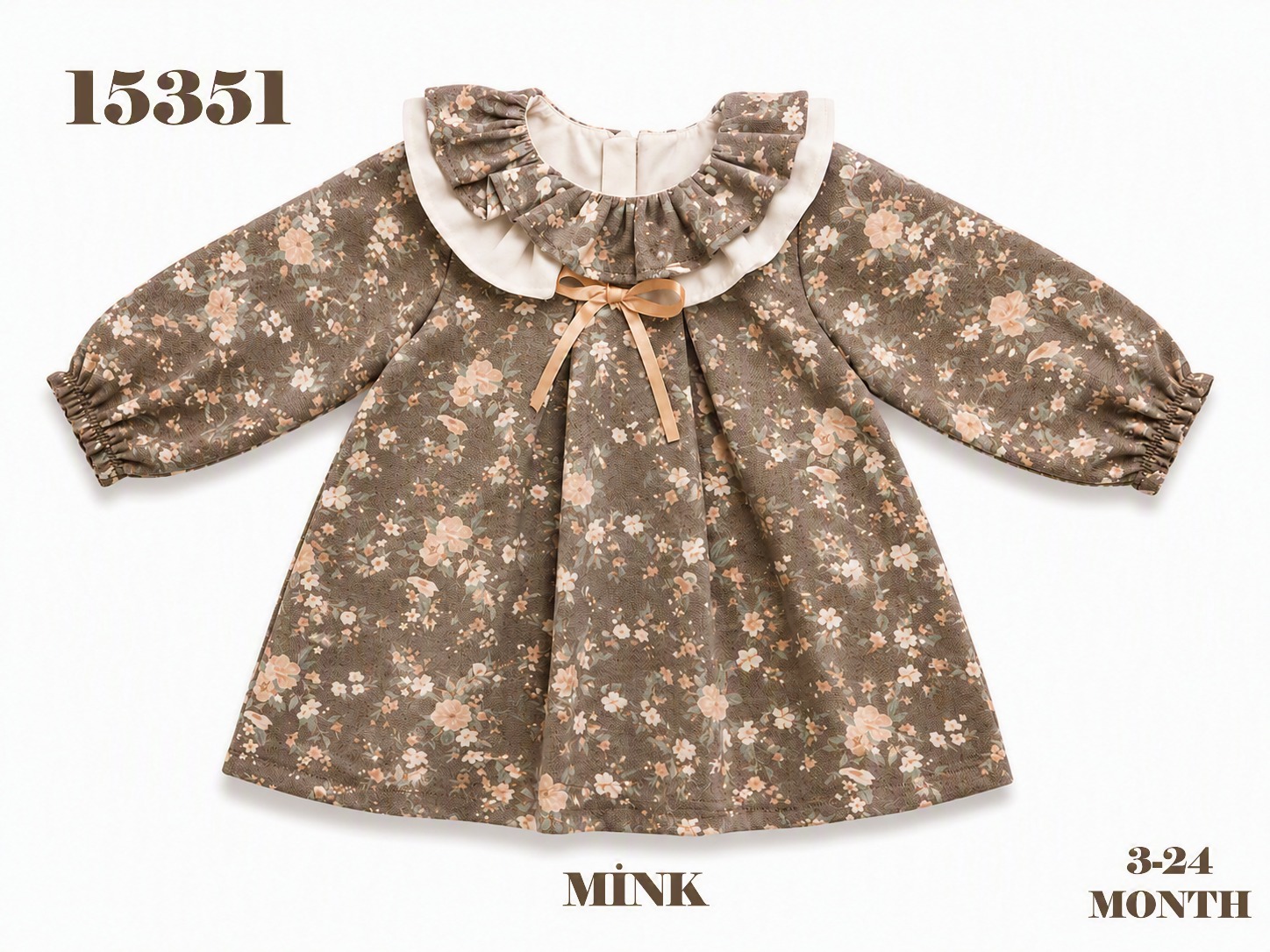 BABYDOLA-15351 ELBİSE MİNK 5'Lİ
