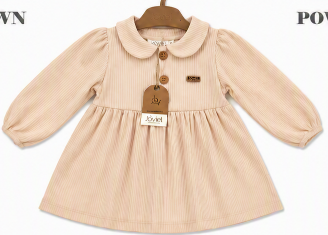 JOVİEL-100 BEBE ELBİSE BEJ 1-5