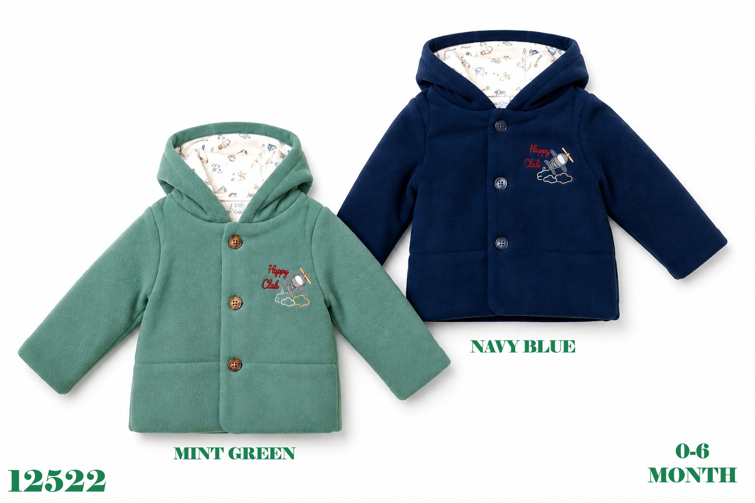 BABYDOLA-12522 CEKET 4'LÜ-M.GREEN *KAMPANYALI*