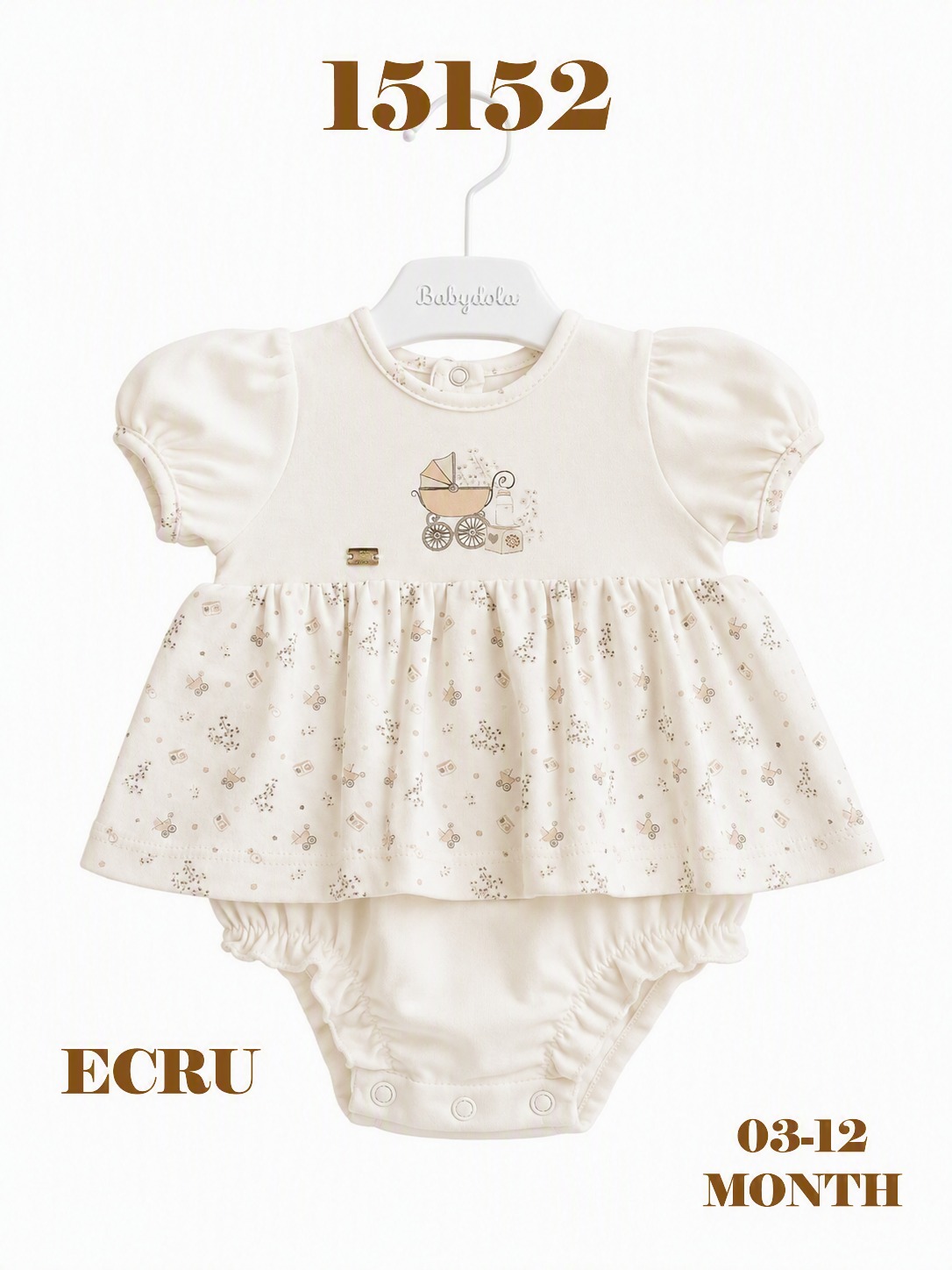 BABYDOLA-15152 *20 JİLE BODY ECRU 5'Lİ 3-18 AY