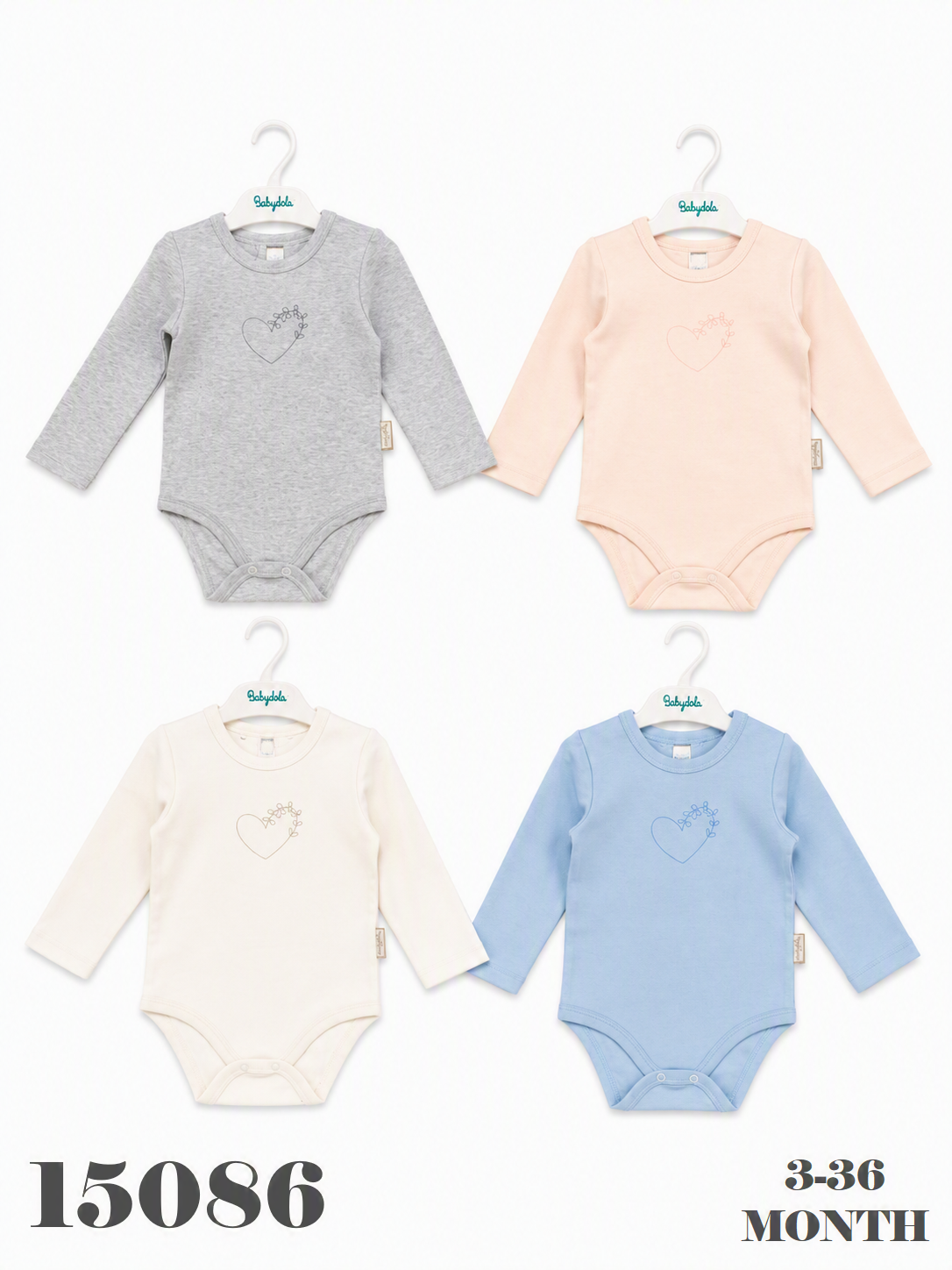 BABYDOLA-15086 BODY GREY 6'LI 3-36 AY