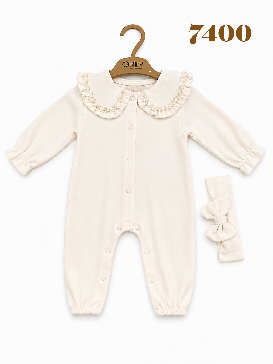 OBABY-7400 PAPATYA YAKA DANTELLİ TULUM