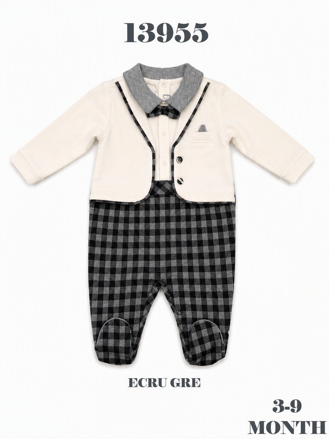 BABYDOLA-13955 TULUM ECRU GREY 5'Lİ ***KAMPANYA***