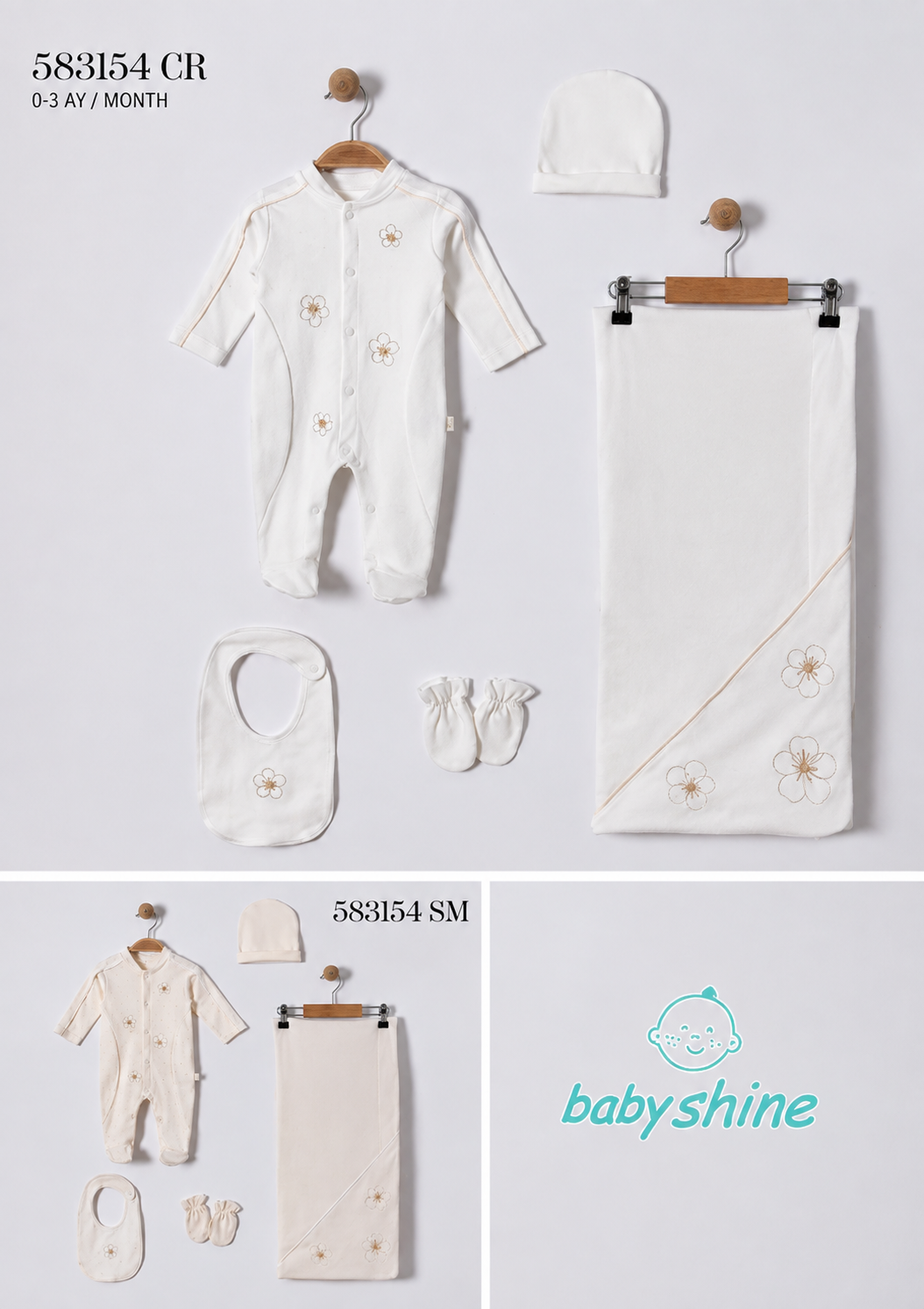 GENTLE-583154 SET 5Lİ ZIBIN CREAM