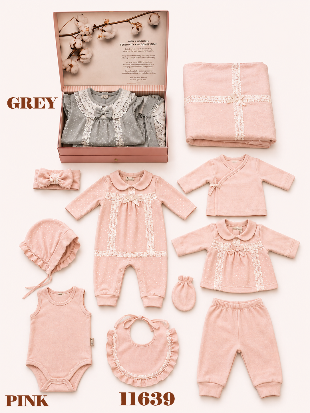 BABYDOLA-11639 10'LU ZIBIN SET-PİNK