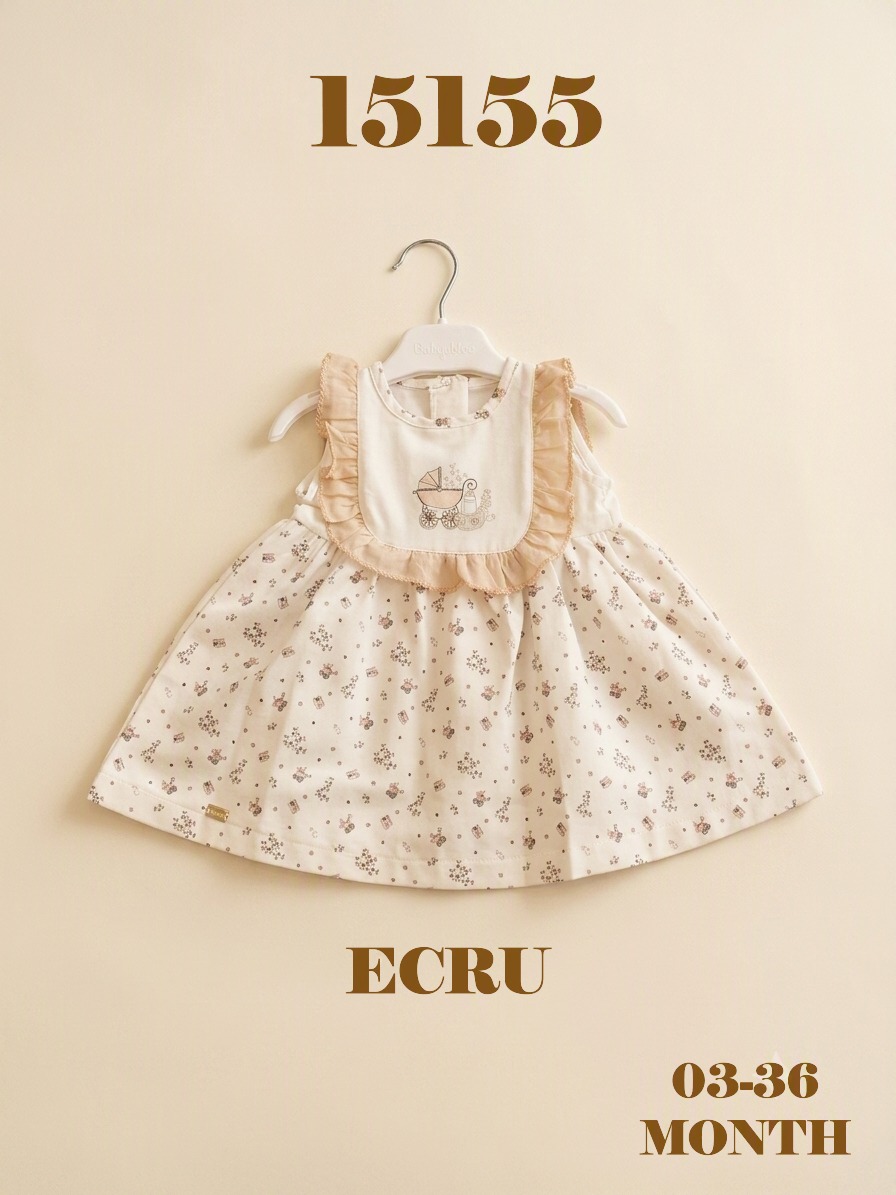 BABYDOLA-15155 *20 ELBİSE ECRU 5'Lİ 3-36 AY