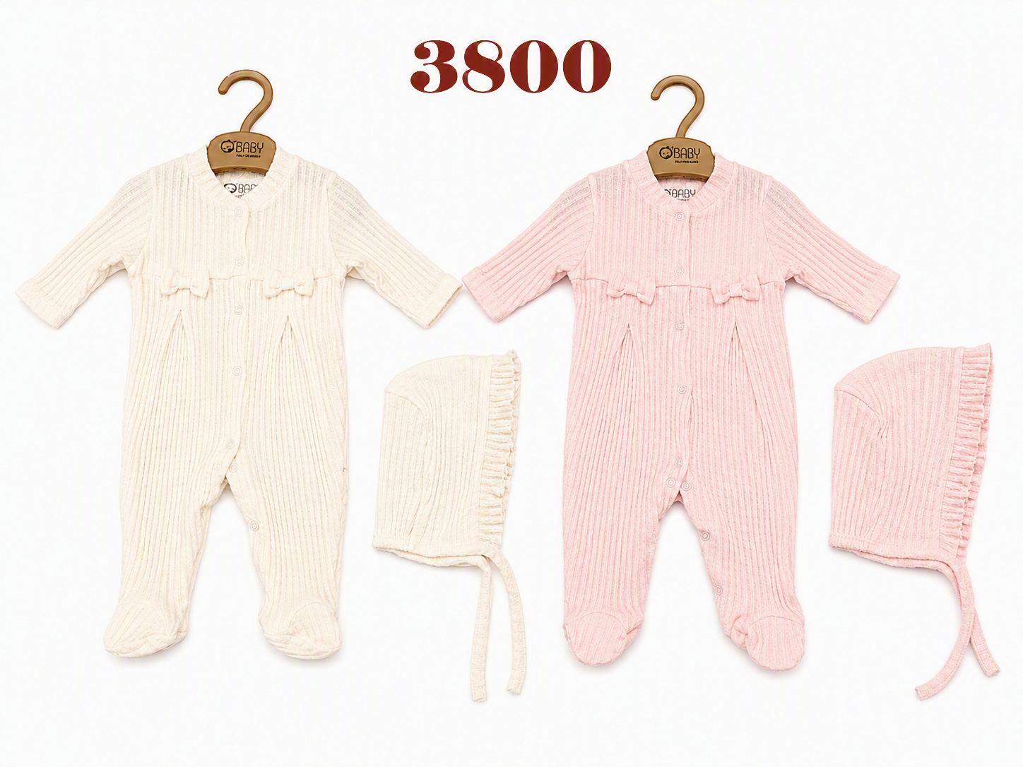 OBABY-3800 FİYONKLU JAKARLI TULUM 0/6 3'LÜ