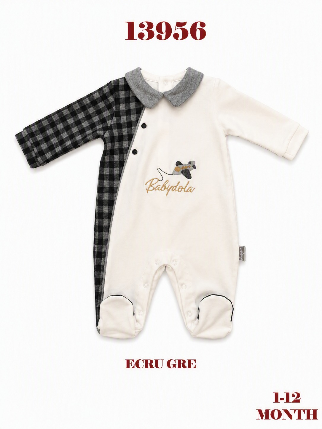 BABYDOLA-13956 TULUM ECRU GREY 5'Lİ ***KAMPANYA***