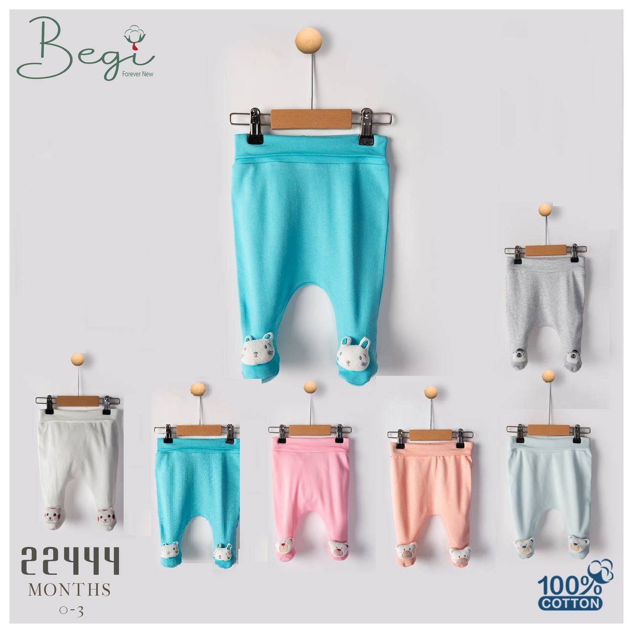BEGİ-22444 PATİKLİ PANTALON 3'LÜ