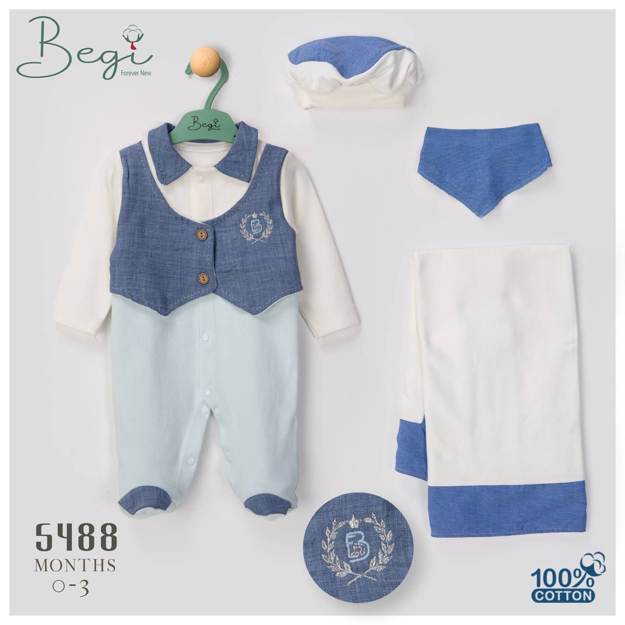 BEGİ-5488 YELEKLİ 40 LÜ SET