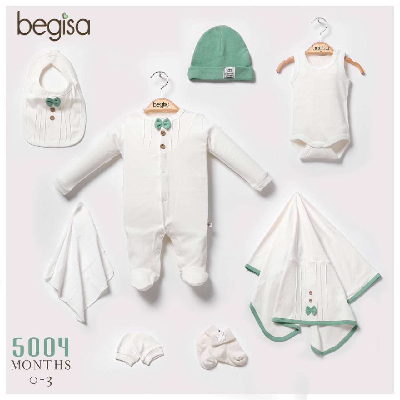 BEGİSA-5004 DANTELLİ RUPERLU İNTERLOK 8'Lİ SET