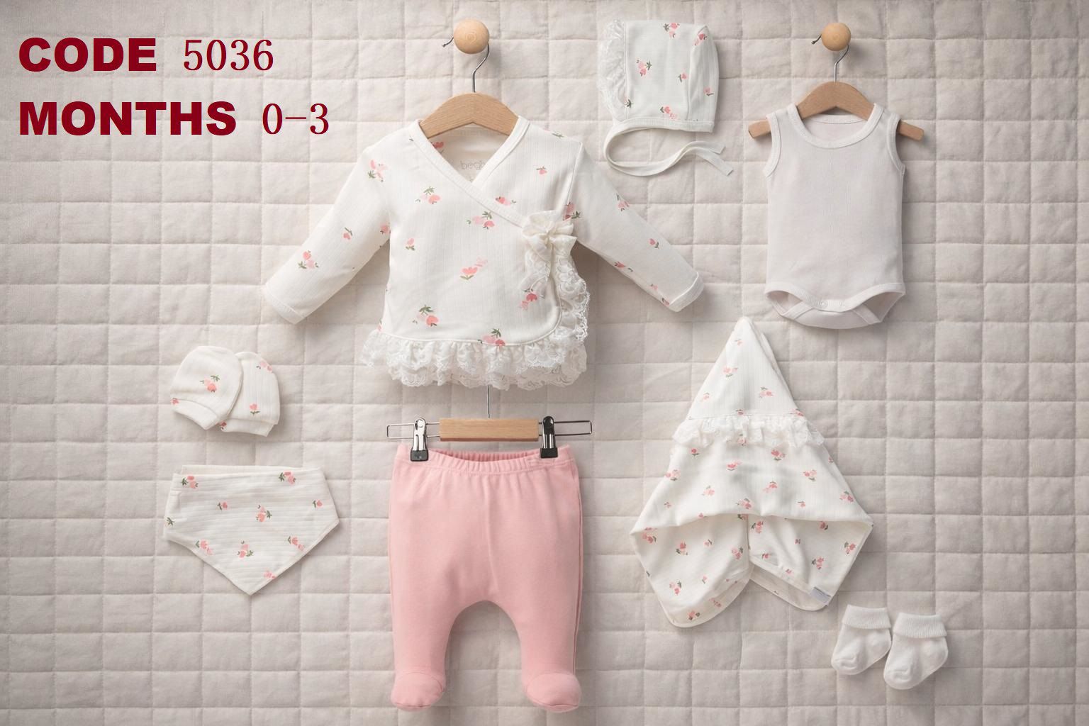 BEGİSA-5036 SET 8'Lİ RAPORLU ÇİÇEKLİ 2'Lİ