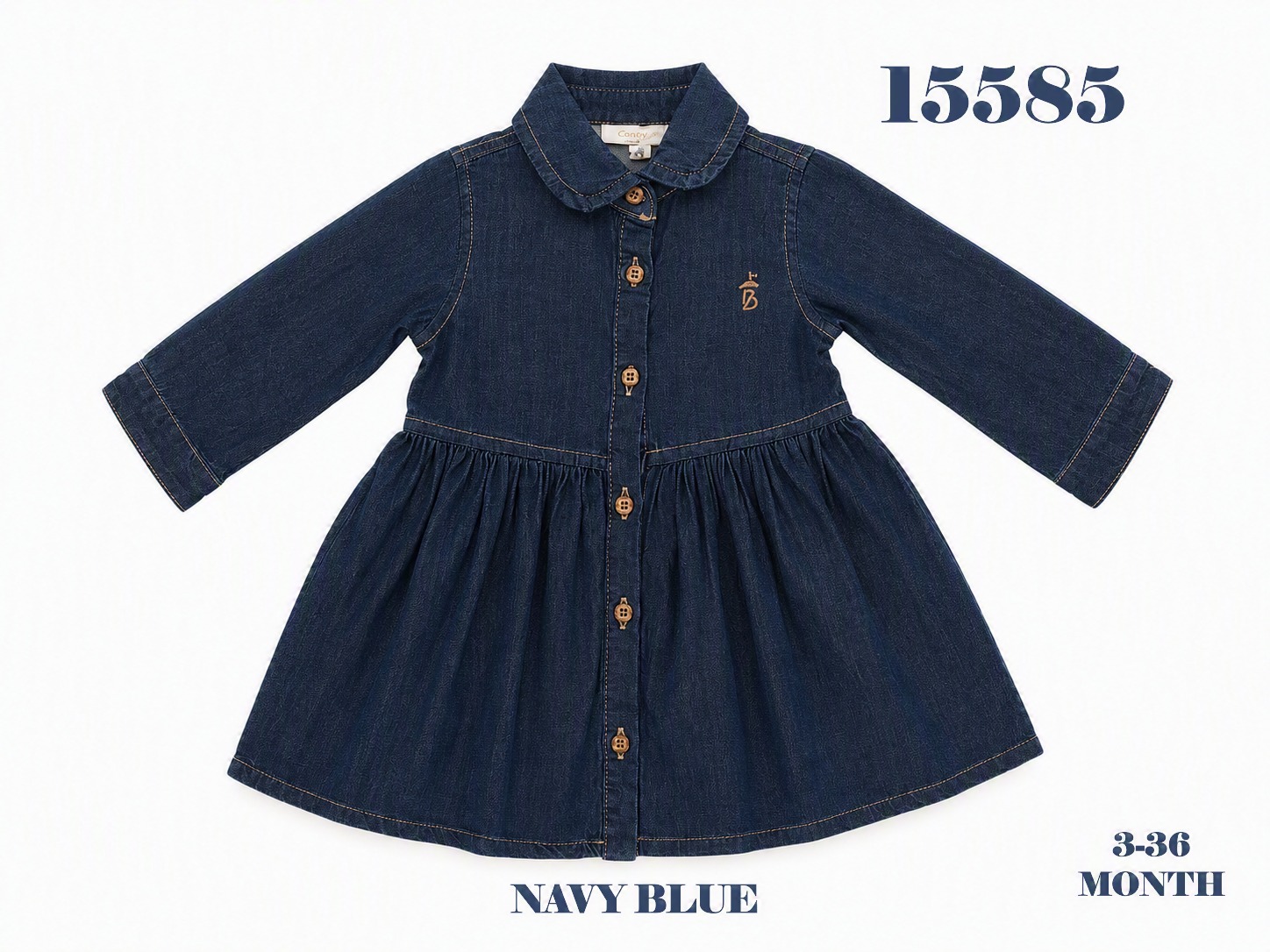 BABYDOLA-15585 ELBİSE NAVİ BLUE 5'Lİ