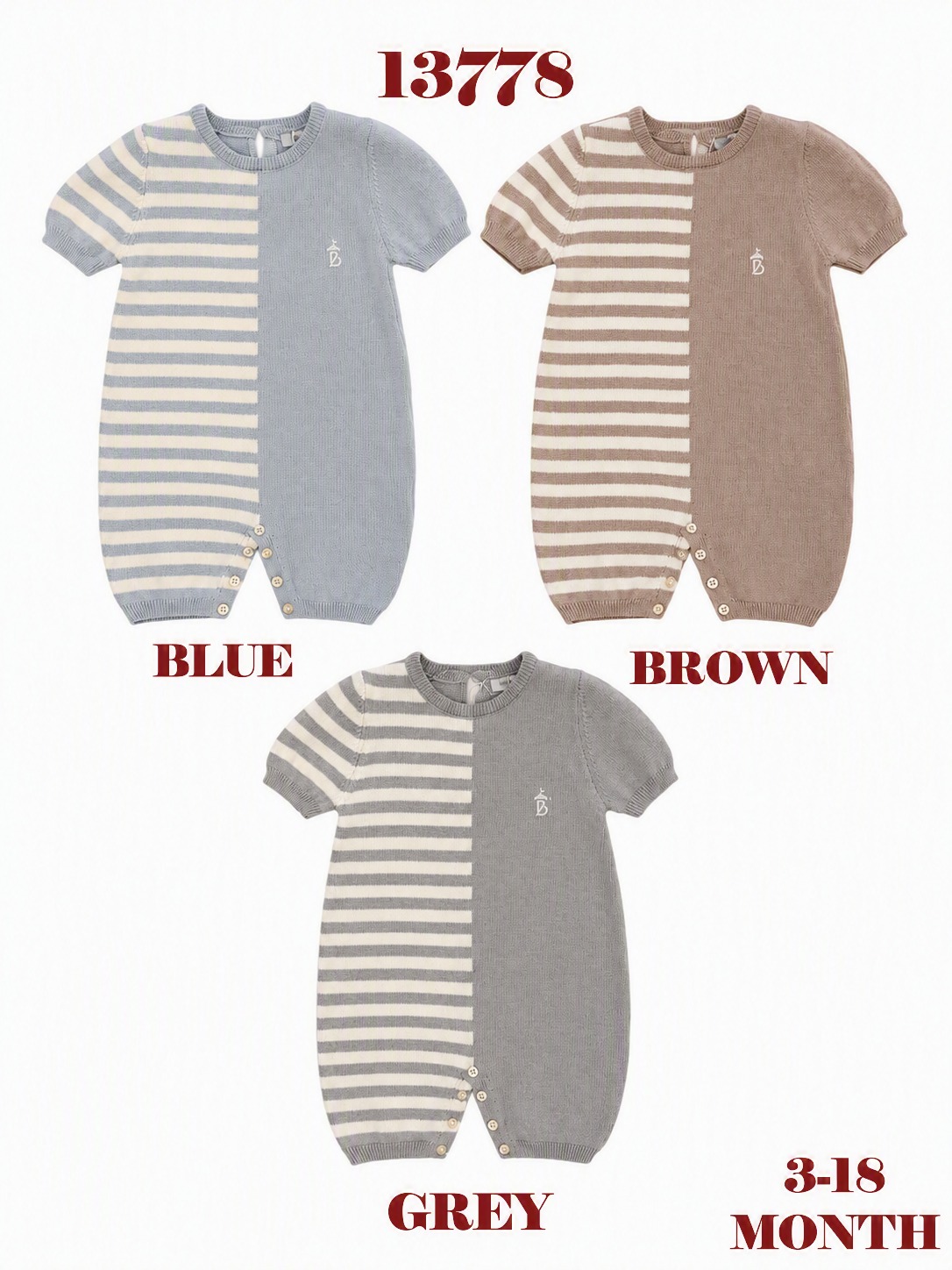BABYDOLA-13778 TRİKO TULUM BLUE 5 Lİ+++++