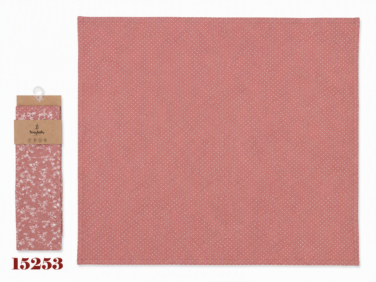 BABYDOLA-15253 BATTANİYE DUSTY ROSE FLOWERS 110X125 ***KAMPANYA***