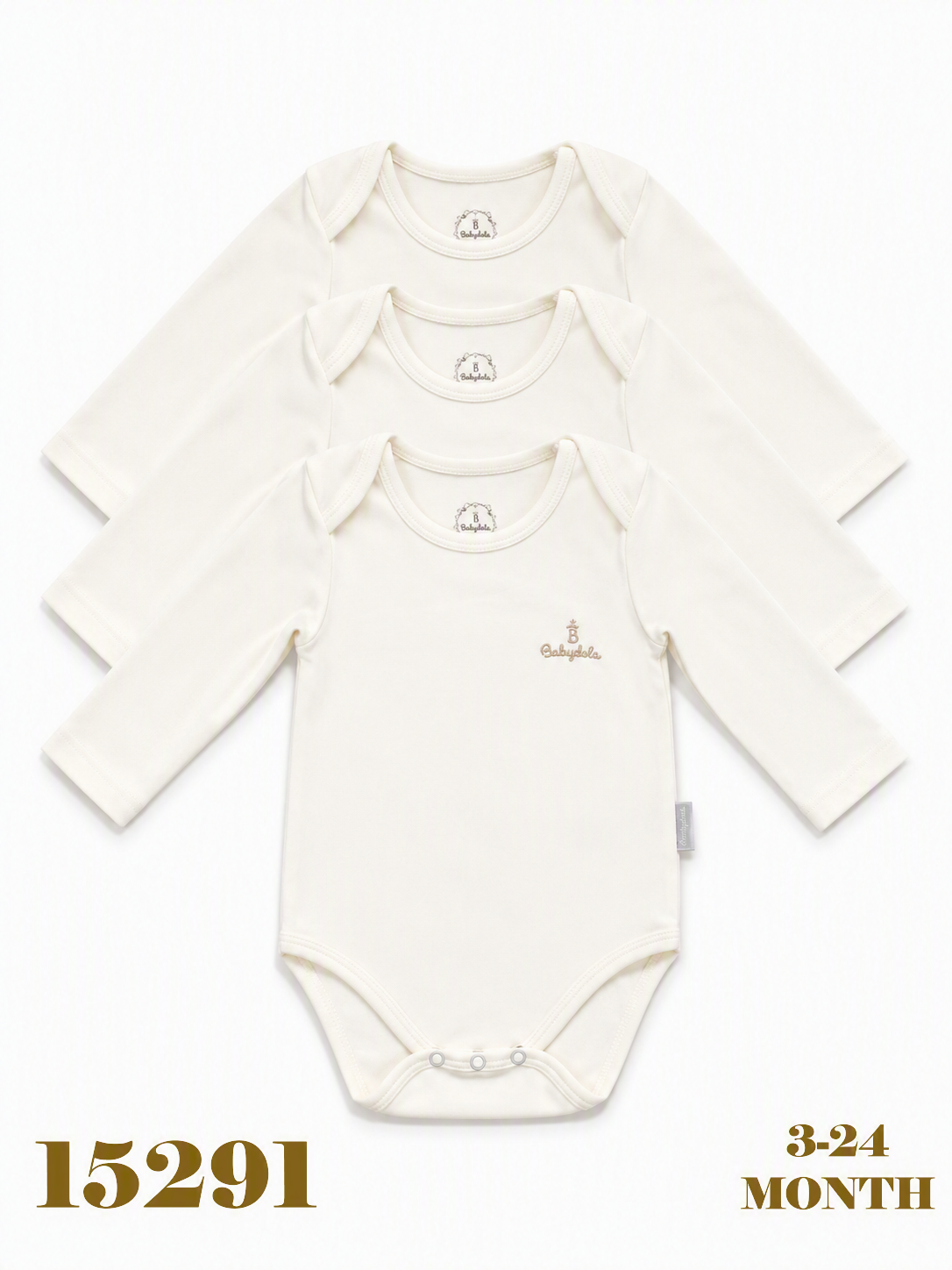 BABYDOLA-15291 BADY AMERİKAN YAKALI ECRU 6'LI