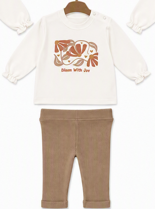 JOVİEL-103 BEBE 2 Lİ SET KAHVE