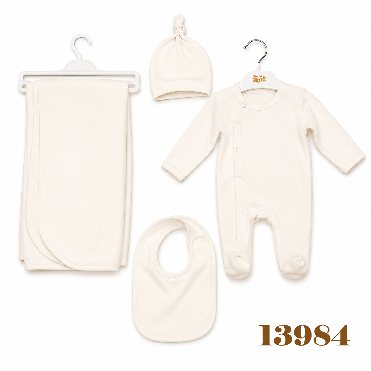 BABYDOLA-13984 ECRU WHİTE TULUM 4 'LÜ SET 
