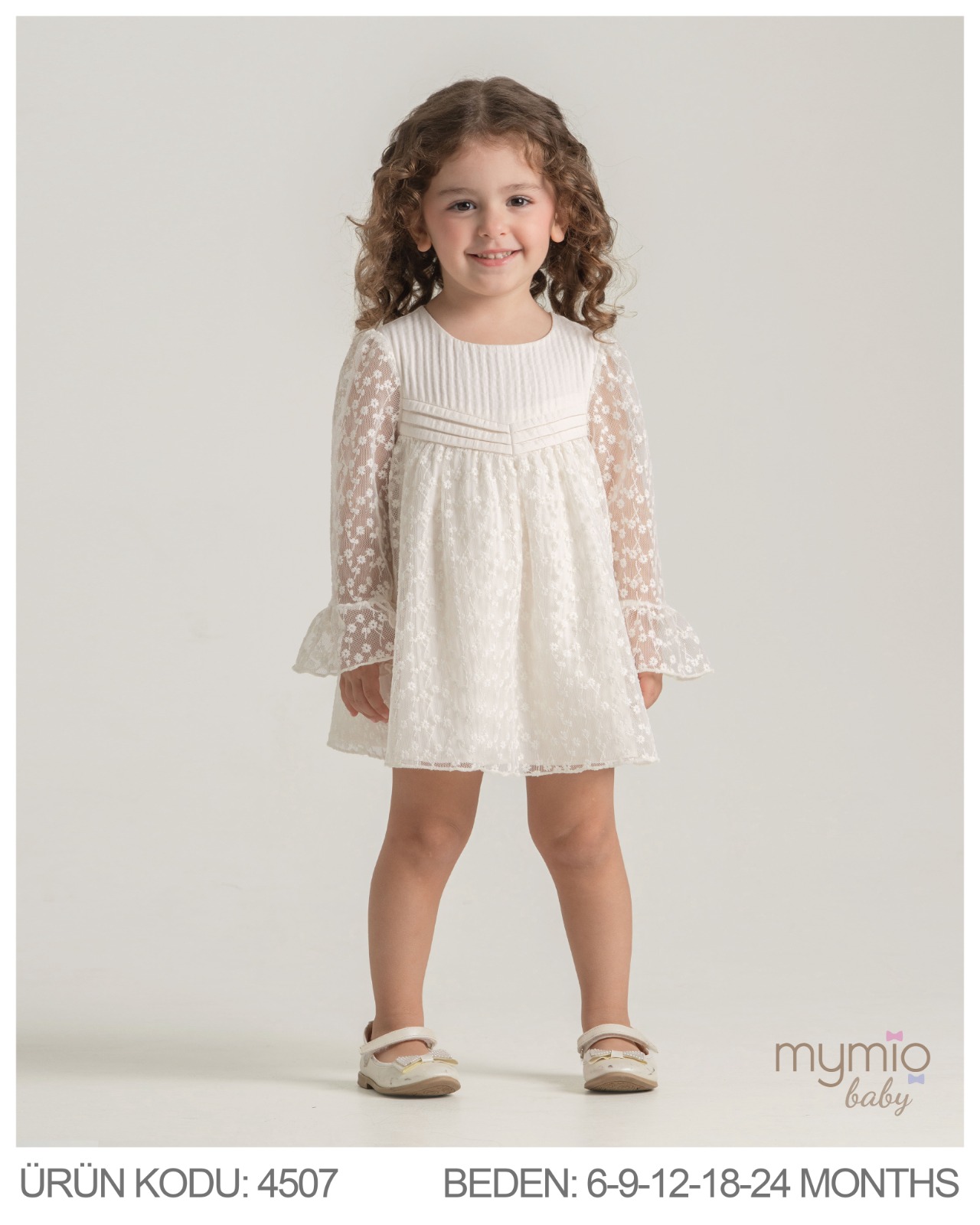 MYMİO-4507 PAPATYALI ELBİSE 06/24 SOMON 5 Lİ 