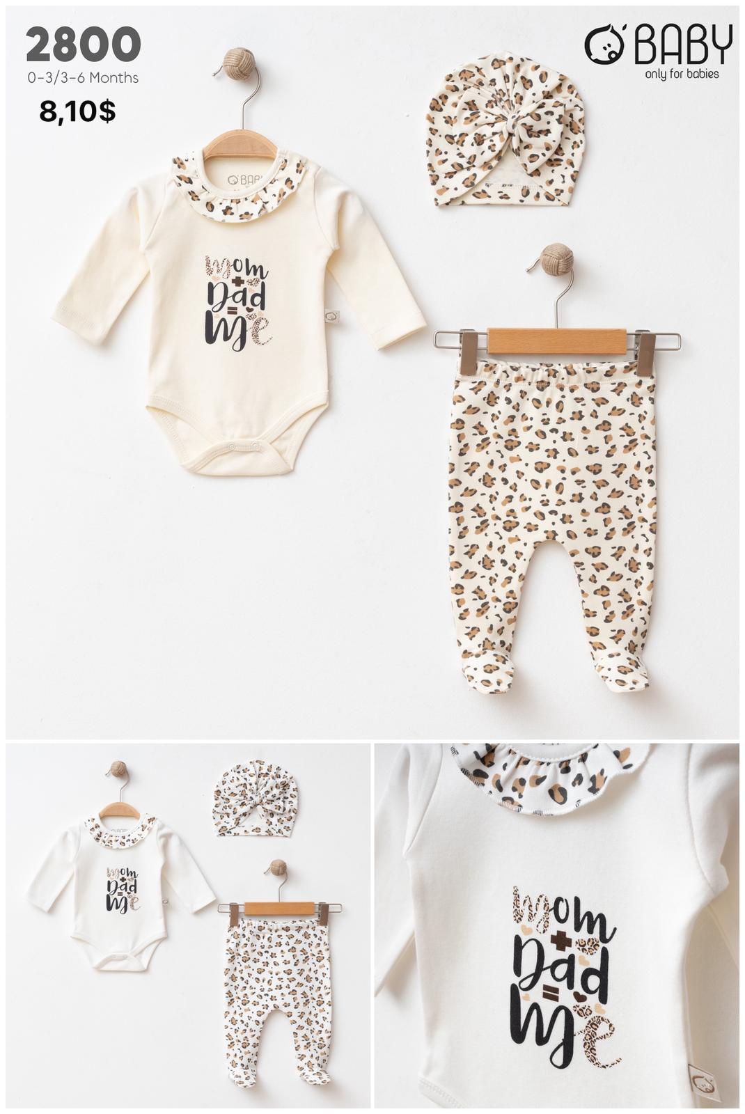 OBABY-2800 LEOPAR BASKILI 3 LÜ SET