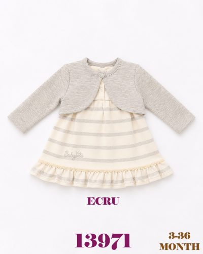 BABYDOLA-13971 ELBİSE ECRU 5'Lİ