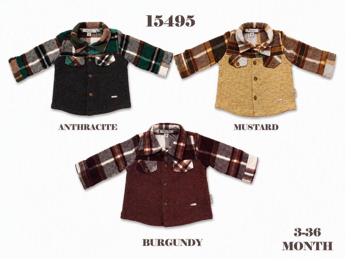 BABYDOLA-15495 HOLA SHİRT BURGUNDY
