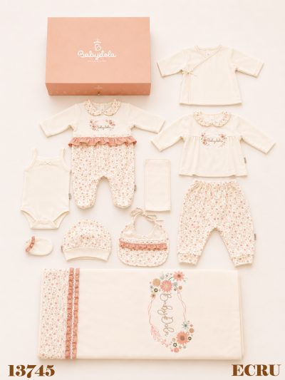 BABYDOLA-13745 10 LU ZIBIN SET ECRU ***KAMPANYA***